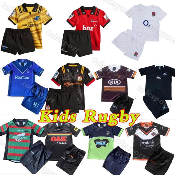 

wests tigers rugby jersey kids kit 2021 22 brisbane broncos penrith panthers canberra assaulter child league jerseys, Black;gray