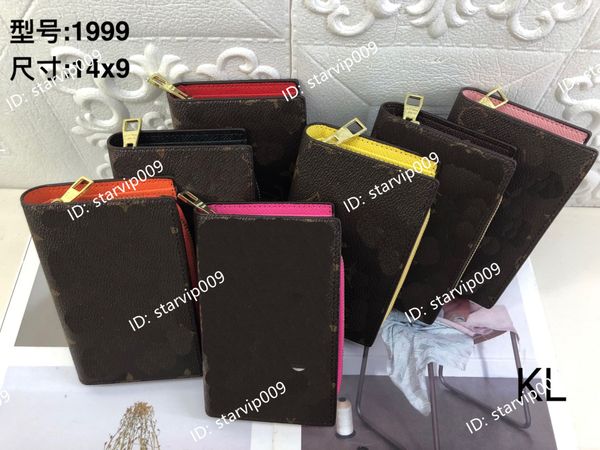 

women wallets fashion designers luxury purse cluth brand men wallet classic passport holder card wholesale old flower original box, Red;black