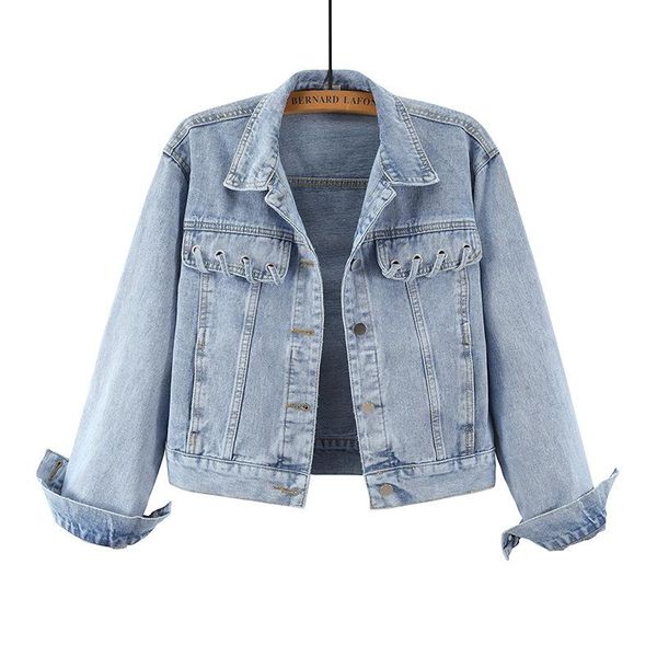 

women's jackets 2021 spring korean versatile denim jacket loose short coat long sleeve women clothes, Black;brown