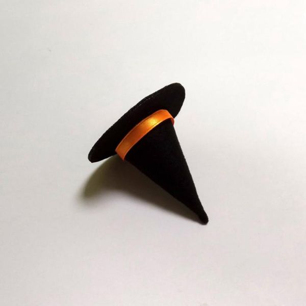 

party hats 4pcs mini felt witch bottle decor for diy hair accessories crafts (black)
