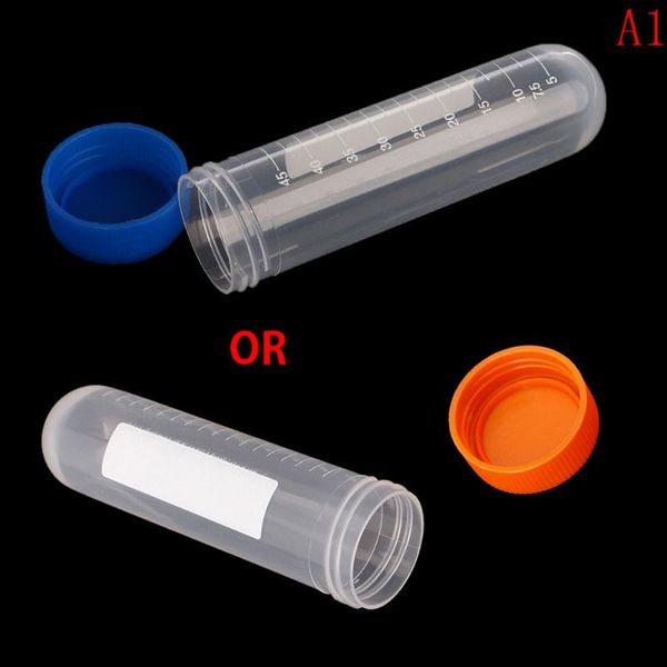 

lab supplies 10pcs 50ml plastic centrifuge test tube pipe vial container with round bottom laboratory school educational a1