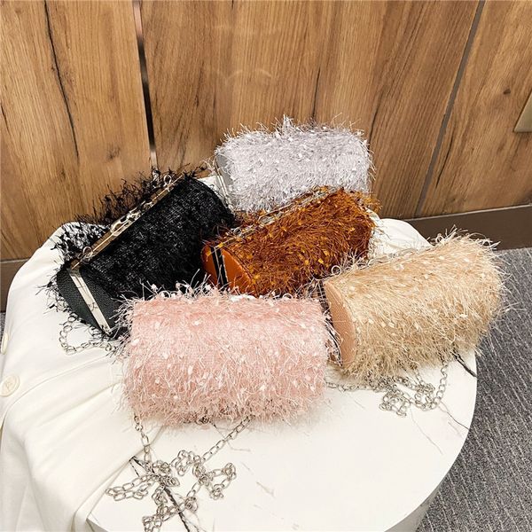 

autumn and winter bucket tassel dinner maomao fashion one shoulder messenger women's bag