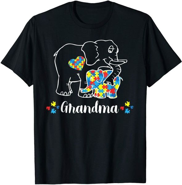 

grandma bear support autism awareness day t-shirt boys men t-shirt, White;black