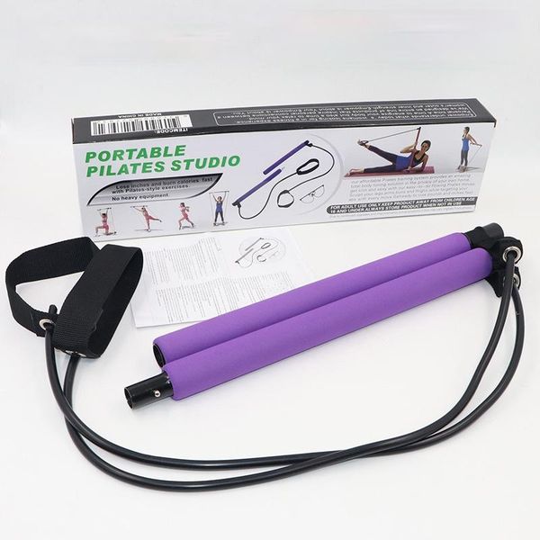 

multifunctional pilates bar yoga rally chest expander arm power fitness bargym equipment for home resistance bands