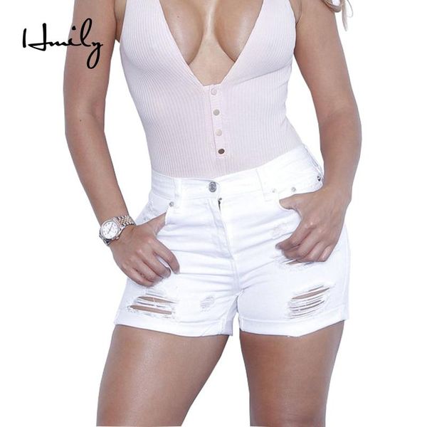 

shorts women casual 2021 mid waist cotton destroyed jean short fashion button pockets hole denim ladies women's jeans, Blue