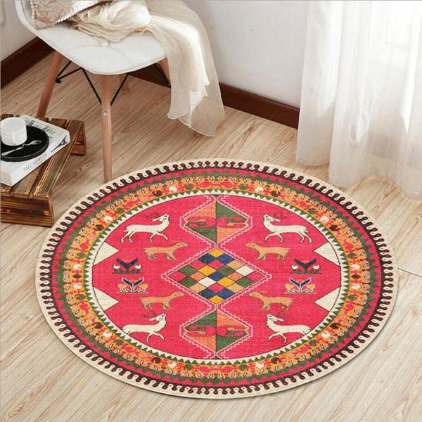 

carpets ethnic style living room decoration carpet, circular nordic pattern, non-slip bedroom door home floor mat part one