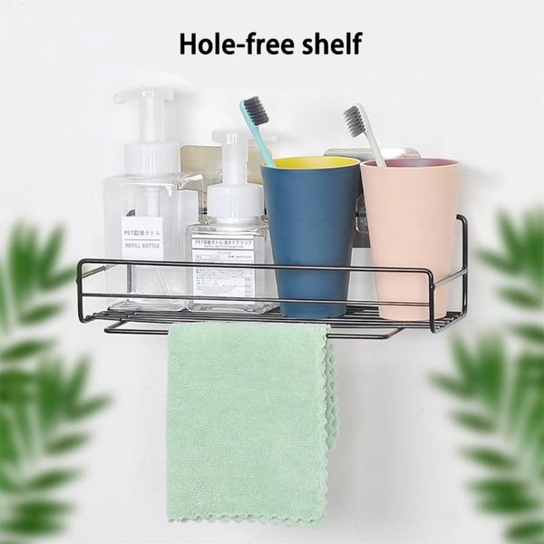 

bathroom shelf corner storage rack organizer shower wall adhesive no drilling iron kitchen shelve fast delivery bath accessory set