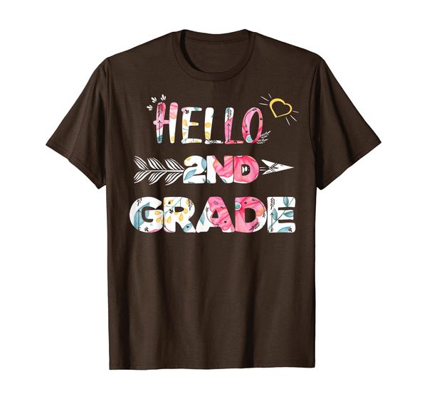 

hello second grade rocks shirt 2nd grade back to school gift t-shirt, White;black