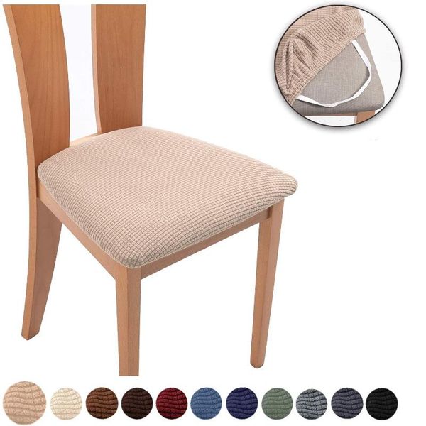 

chair covers spandex jacquard dining room seat removable washable elastic cushion for upholstered