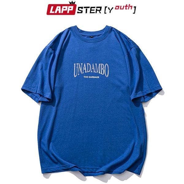 

men korean letter printed harajuku t shirts summer mens streetwear vintage graphic t-shirt male hip hop tees 210420, White;black