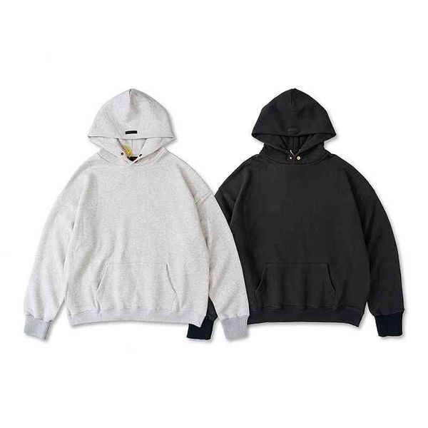

Men's Hoodies & Sweatshirts USA Oversize Hoodie Skateboard 7th High Street Unisex Rib Sleeve Autumn Winter Fleece Streetwear Hooded Swe, Black