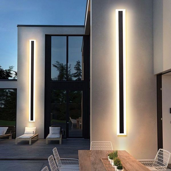 

outdoor wall lamps waterproof lamp led long light ip65 courtyard garden villa porch sconce ac85-265v