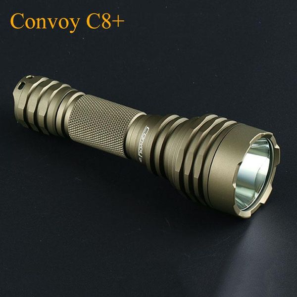 

high powerful linterna led convoy c8+ with xpl hi desert tan flash light torch tactical latarka flashlights torches