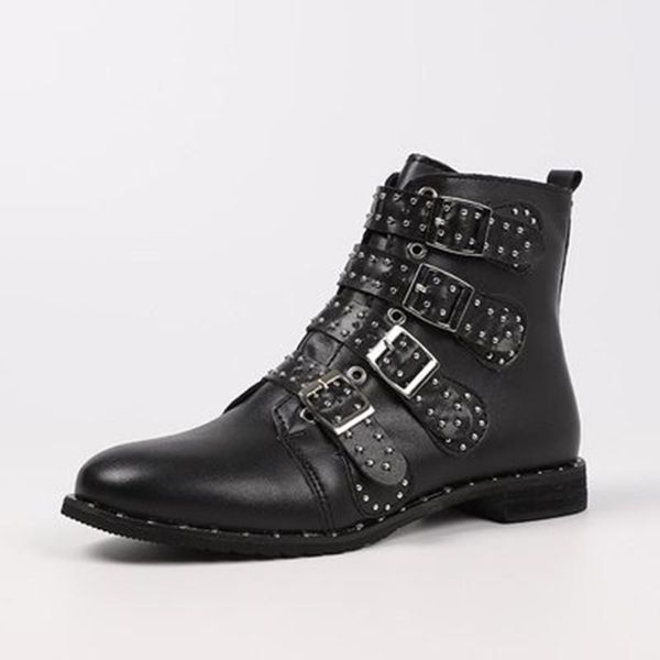 

boots 2021 fashion women shoes large size versatile motorcycle winter platform no.205, Black