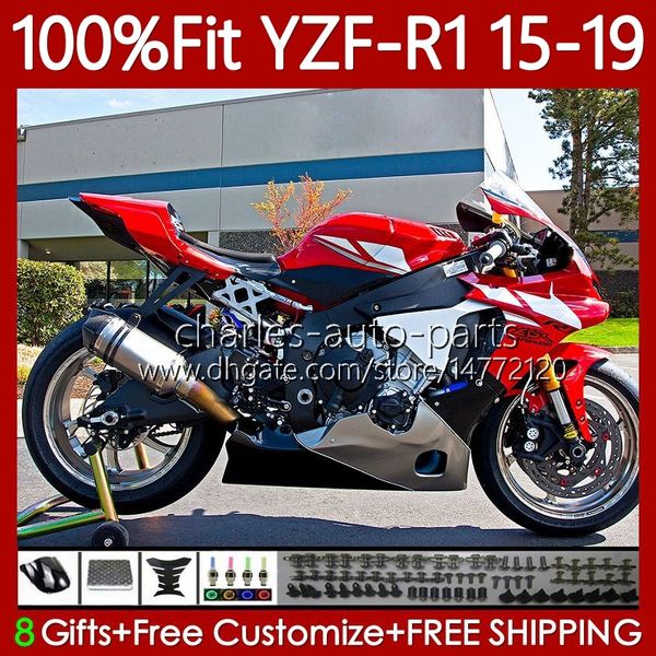 OEM-общеизлияние для Yamaha YZF-R1 YZF R 1 1000CC YZF1000 2015 2016 2017 2018 2019 Bodywork 104NO.78 YZF R1 1000 C 15-19 YZF-1000 YZFR1 Фабрика Красный 15 16 17 18 19