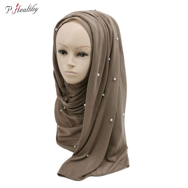 

scarves (20 pieces/lot) design jersey hijab with pearls muslim scarf and islamic wrap headscarf gyw0063, Blue;gray