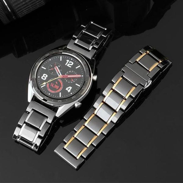 

watch bands for samsung galaxy watch4 44 40mm classic 46mm active 2 gear s3 frontier strap huawei gt2 ceramic 20mm 22mm band, Black;brown