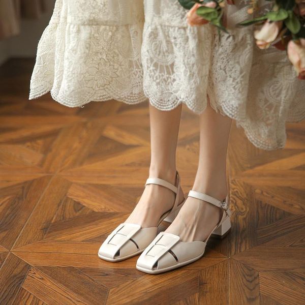 

sandals women casual genuine leather gladiator fashion buckle strap summer shoes heels handmade for, Black