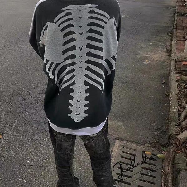 

streetwear urban sweatshirts men women pullover kapital fashion casual hoodie men's hoodies &, Black