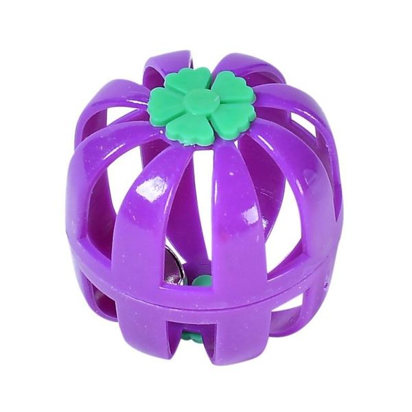 

cat toys 10 pcs/lot 4cm multicolored pet insert toy interactive squeakers rattle ball noise maker 1