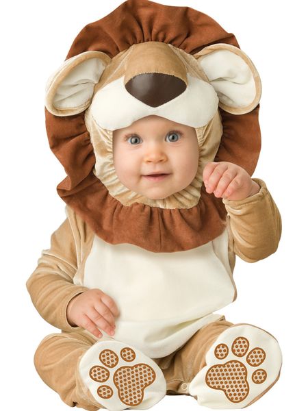 

mascot doll costume 0-3years baby cartoon animal khaki lion rompers kid birthday anniversary party role play dress up suit halloween costum, Red;yellow
