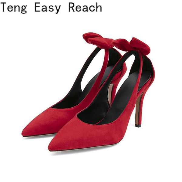 

dress shoes 2021women fashion heels pumps pointed office ladies designer red beige black prom stiletto party large size 45