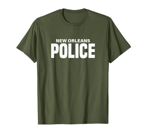 

new orleans police officer louisiana policeman duty t-shirt, White;black