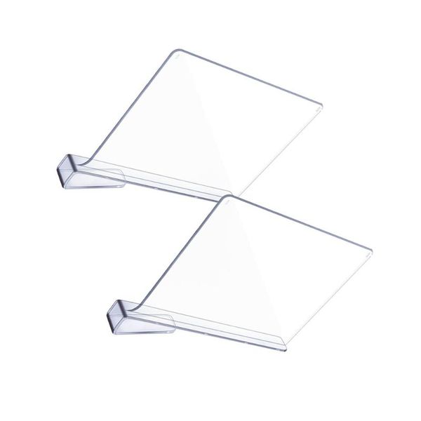 

hooks & rails 2pcs acrylic shelf dividers closets and closet separator (transparent)