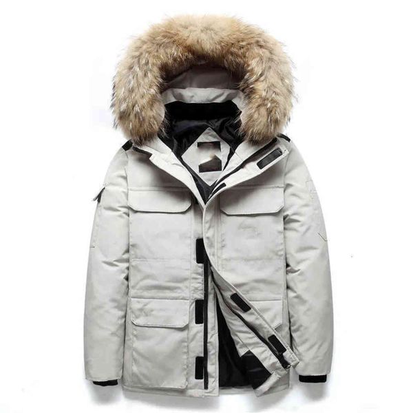 

High grade down jacket men and women winter fashion work clothes white duck couple, Black