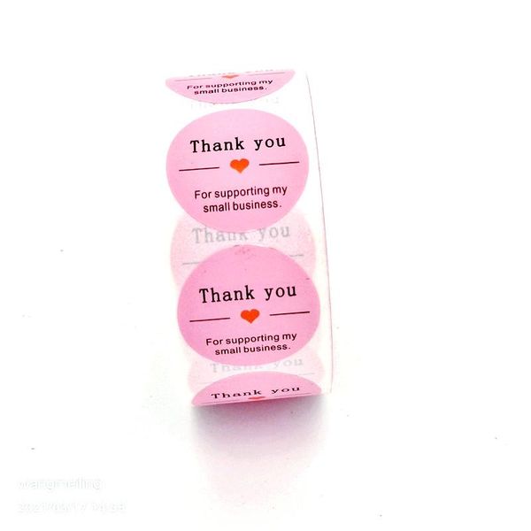 

gift wrap 500pcs/roll round sealing stickers "thank you for supporting my small business" labels order packaging envelopes seals