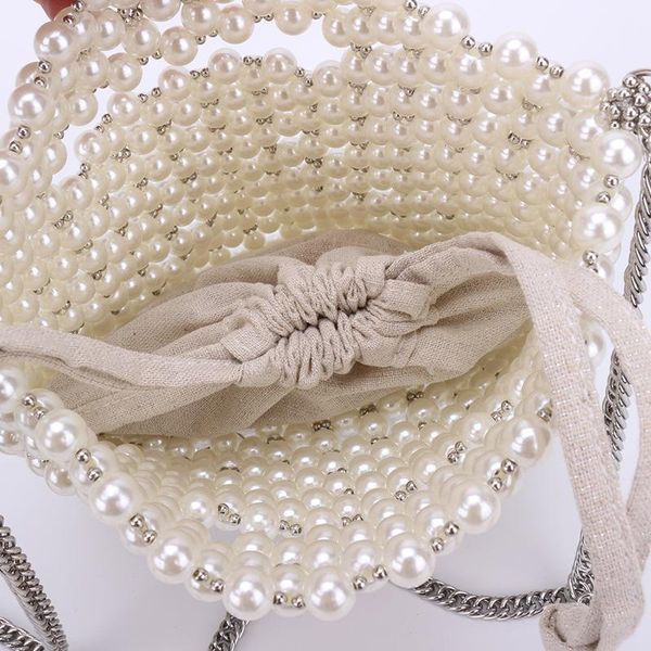 

handmade designer, with charm white pearl luxury clutch handbag 2021 evening bags