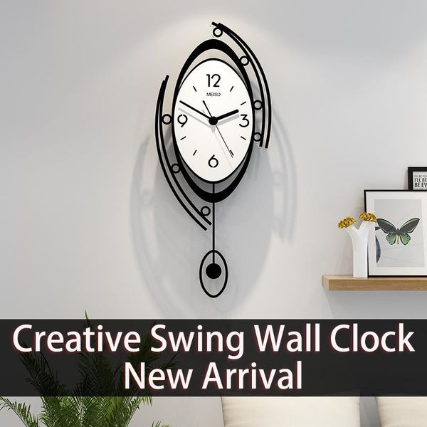 

wall clocks nordic swing clock modern large hanging quartz home decor silent creative watch for living room ent