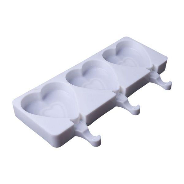 

baking moulds food safe silicone ice cream mold 3 cell heart shape juice maker lolly cube mould diy homemade