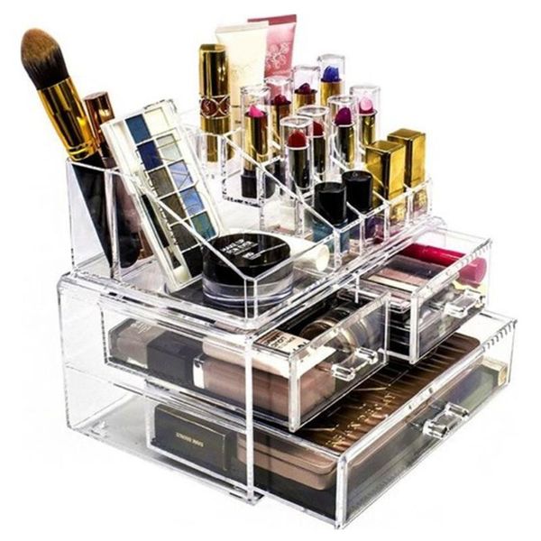 

makeup organizer box make up jewelery cosmetic lipstick boxes storage nail polish beauty case holder stand vanity & bins