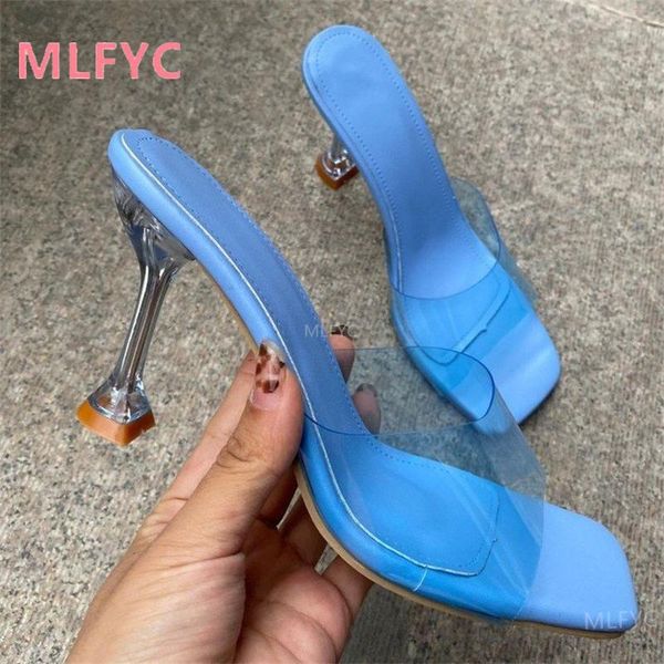 

slippers summer sequins with transparent stiletto fairy sandals all-match open-toed fashion high-heeled woman shoes sexy, Black