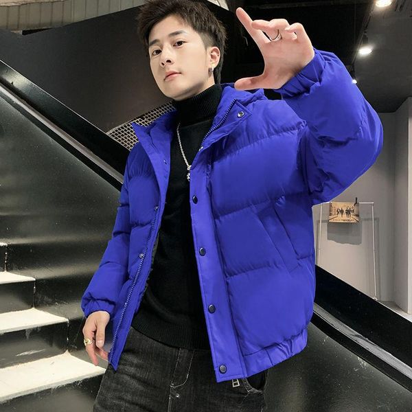 

men's down & parkas winter loose fashion suit thickened hooded cotton padded jacket large coat, Black