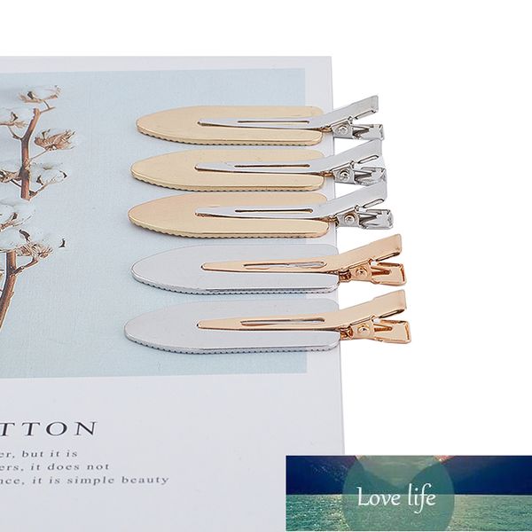 

1pc seamless hair clips no mark hairpins no bend clips fix fringe barrette make up hair styling tools for girls, Silver