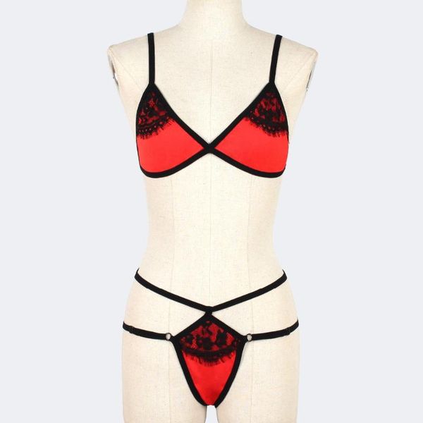 

bras sets lanshifei bra and panty set underwear women letter print panties suit bikini swimsuit beachwear brasileiro, Red;black