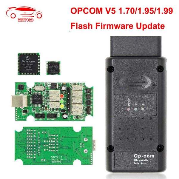 

code readers & scan tools for opcom v5 1.70 1.95 1.99 flash firmware update op-com pic18f458 can bus obd obd2 scanner op com car diagno