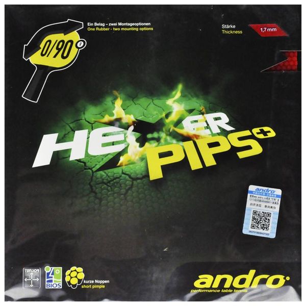 

table tennis raquets original andro rubber hexer pips+ pong tenis de mesa