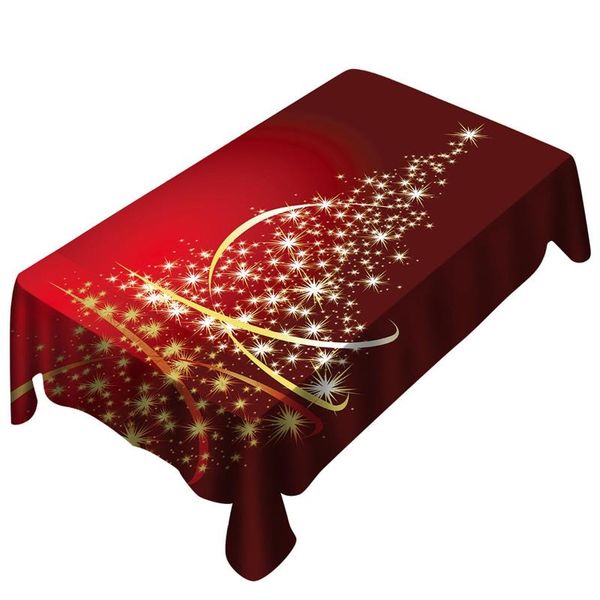 

table cloth christmas runner year party decorations tablecloth xmas tree elk plaid printed dinner cover #9