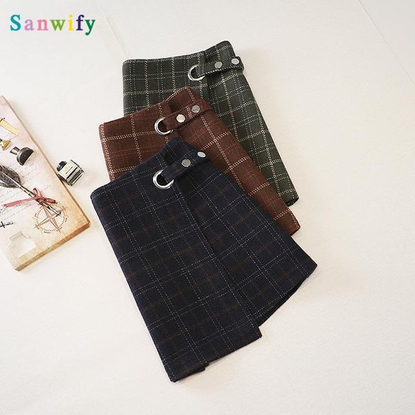 

skirts woolen skirt autumn and winter women's slimming umbrella irregular a- line graceful tweed, Black