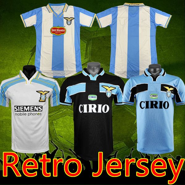 Lazio camisa de futebol retrô 1998 99 2000 01 camisa de futebol LUIS ALBERTO camiseta de futbol IMMOBILE SERGEJ maillot