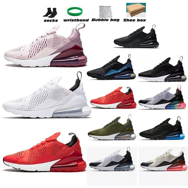 

270 mens running shoes react triple black summit white barely rose cactus pink foam bauhaus 270s women breathable cream tint sports sneakers