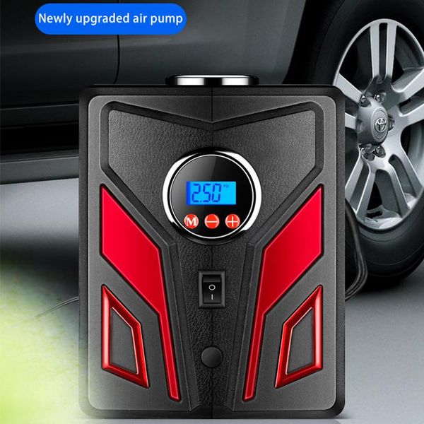 

portable car air compressor tire pump with led light digital display electric inflatable auto motorcycle inflator