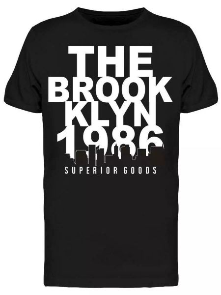 

the brooklyn 1986 graphic men's tee -image by shutterstock, White;black