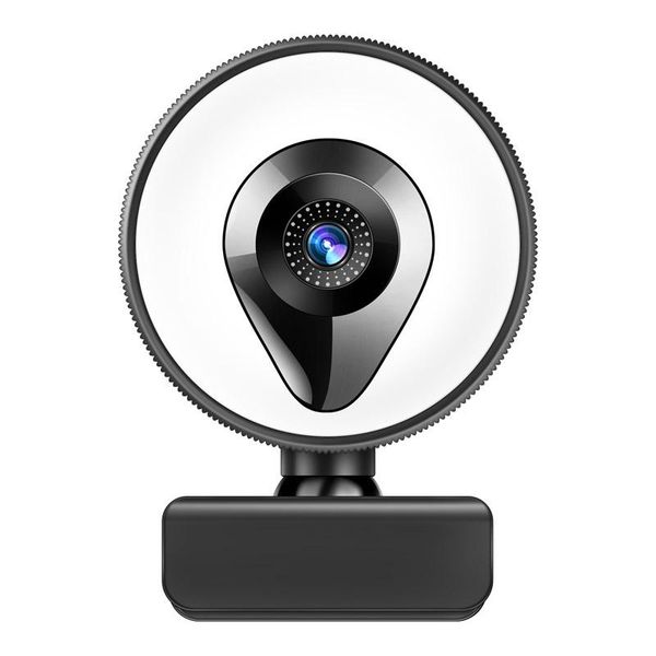 

cameras hd webcam with microphone and ring light plug play web camera auto focus usb for pc desklaptop