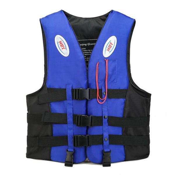 

life vest & buoy with whistle swimming boating drifting water sports man kids jacket polyester big buoyancy safety s-3xl