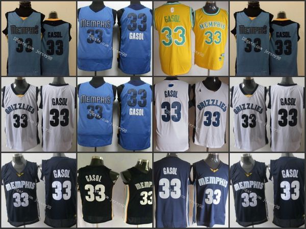 

memphis grizzlies black #33 marc gasol retro basketball jersey