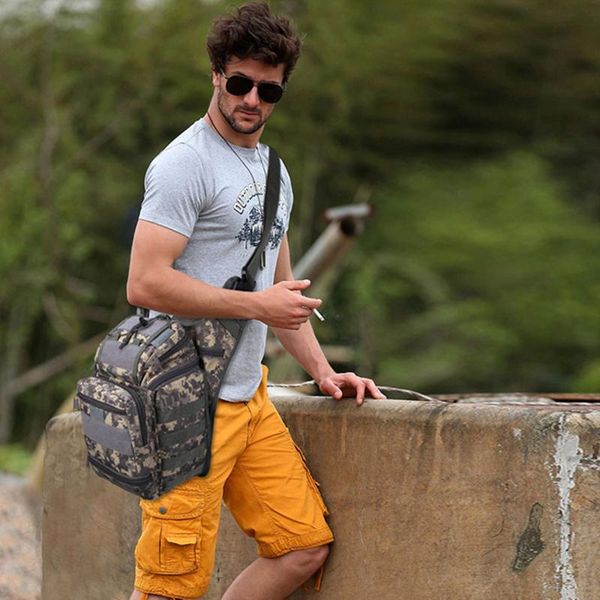 

outdoor camouflage waterproof sports bag multi-functional military tactical messenger pack hiking camping oxford shoulder bags